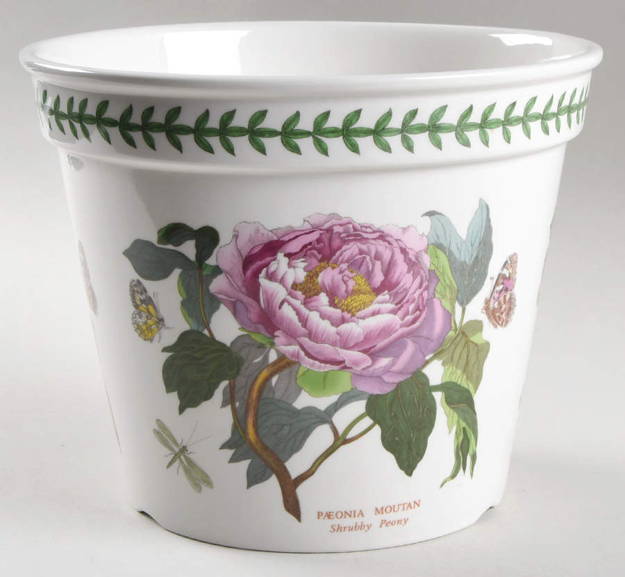 Botanic Garden 7" 25th Anniversary Flower Pot W/Drain Hole by Portmeirion-1
