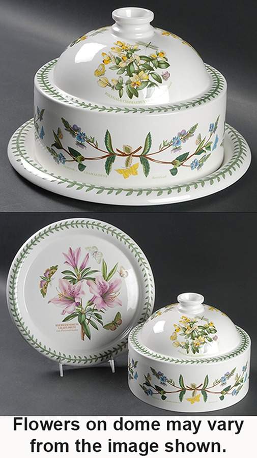 Botanic Garden Cheese Dome & 10" Plate by Portmeirion-1