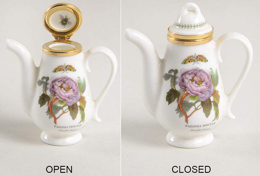 Botanic Garden Coffee Pot Miniature Box with Hinged Lid by Portmeirion-1