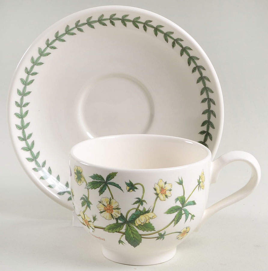 Botanic Garden Traditional Footed Cup & Saucer Set by Portmeirion-1