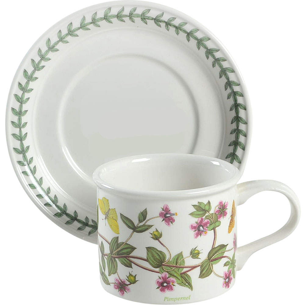 Botanic Garden Drum Flat Cup & Saucer Set by Portmeirion-1