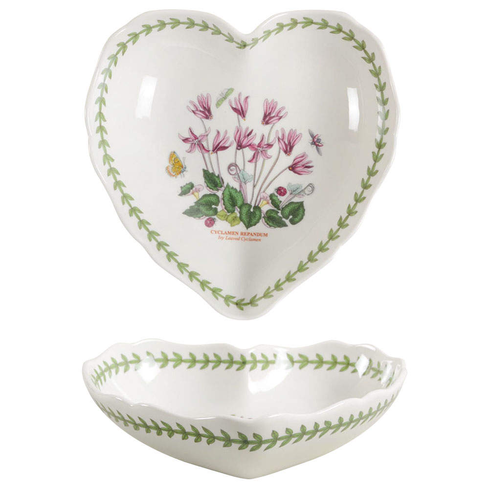 Botanic Garden 8" Scalloped Heart Shaped Dish by Portmeirion-1