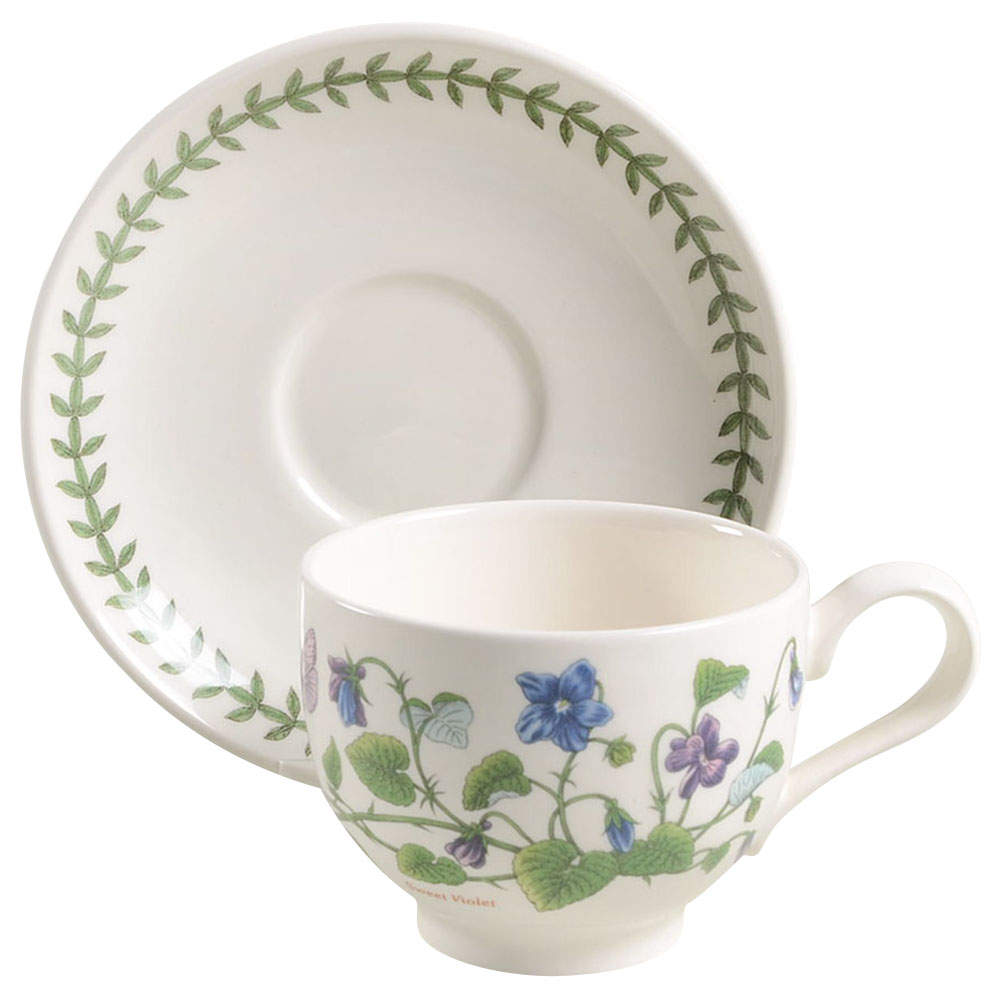 Botanic Garden Traditional Footed Cup & Saucer Set by Portmeirion-1