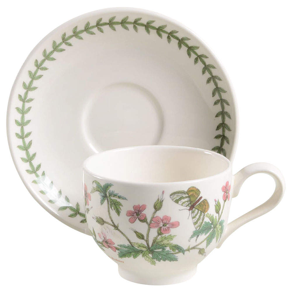 Botanic Garden Traditional Footed Cup & Saucer Set by Portmeirion-1