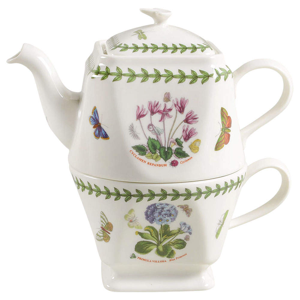Botanic Garden Square Individual Teapot w/Square Cup by Portmeirion-1
