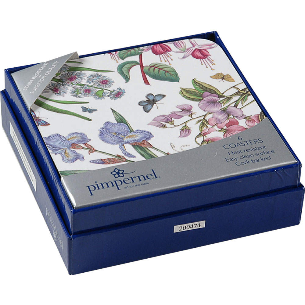 Botanic Garden Square Corkback Coaster - Set of 6 Motif 79 by Portmeirion-1