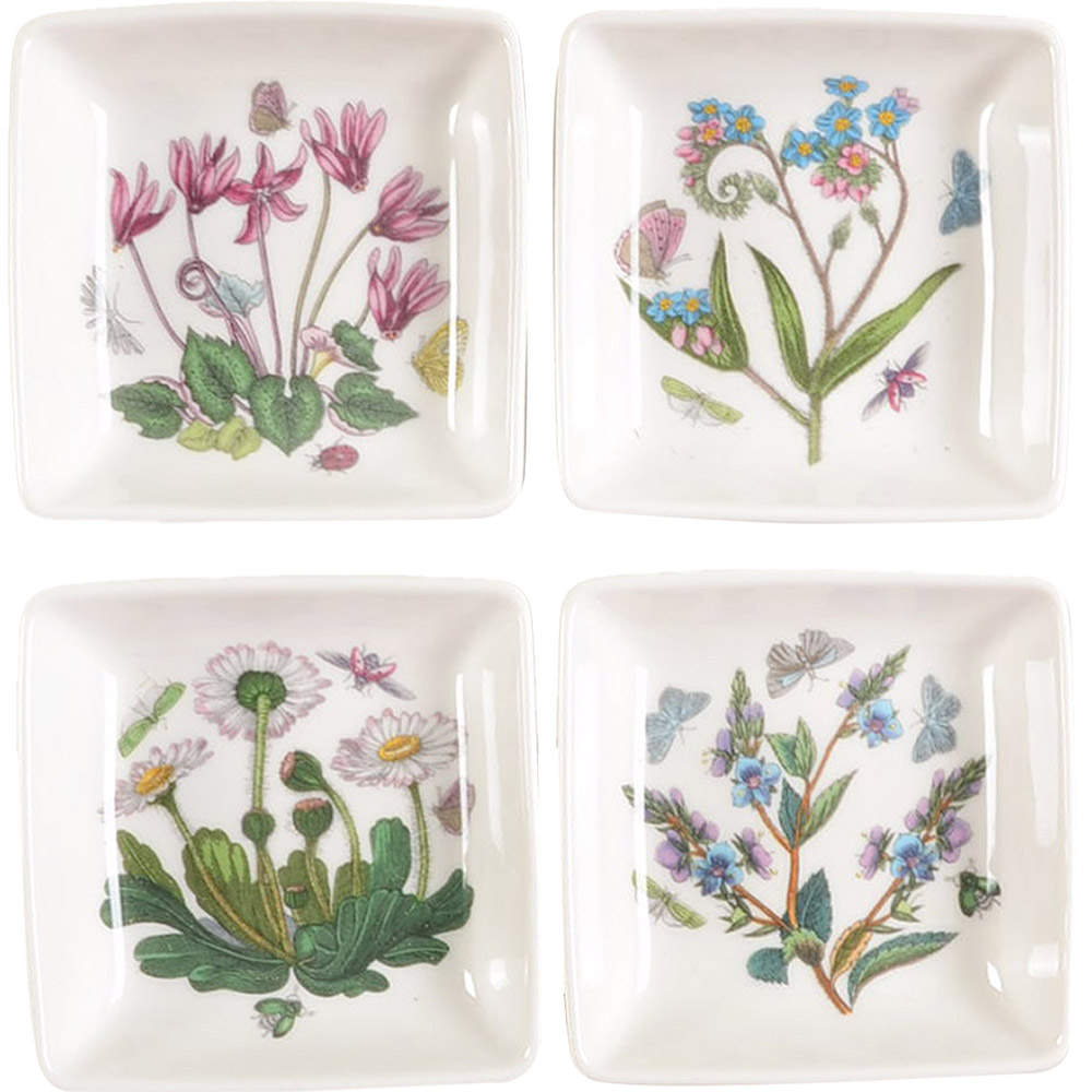Botanic Garden 3" Square Mini Dish - Set of 4 Motifs by Portmeirion-1