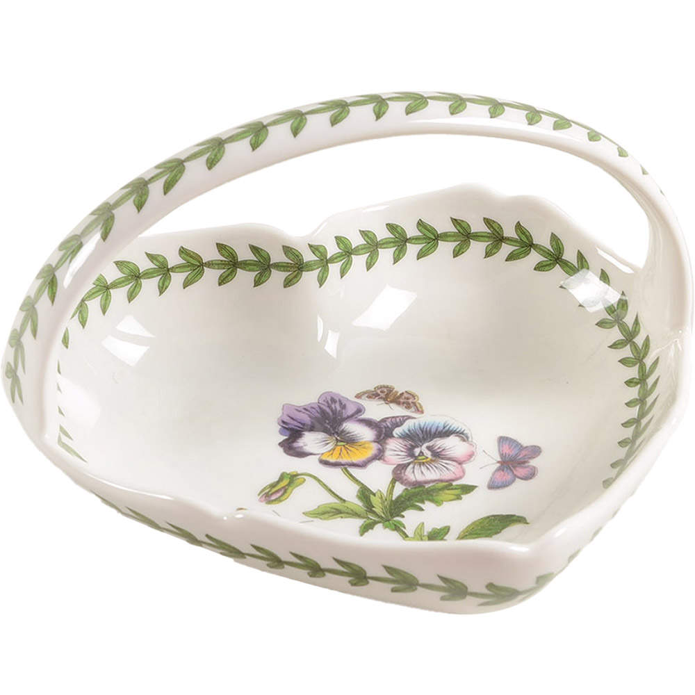 Botanic Garden 7" Scalloped Heart Shaped Basket by Portmeirion-1