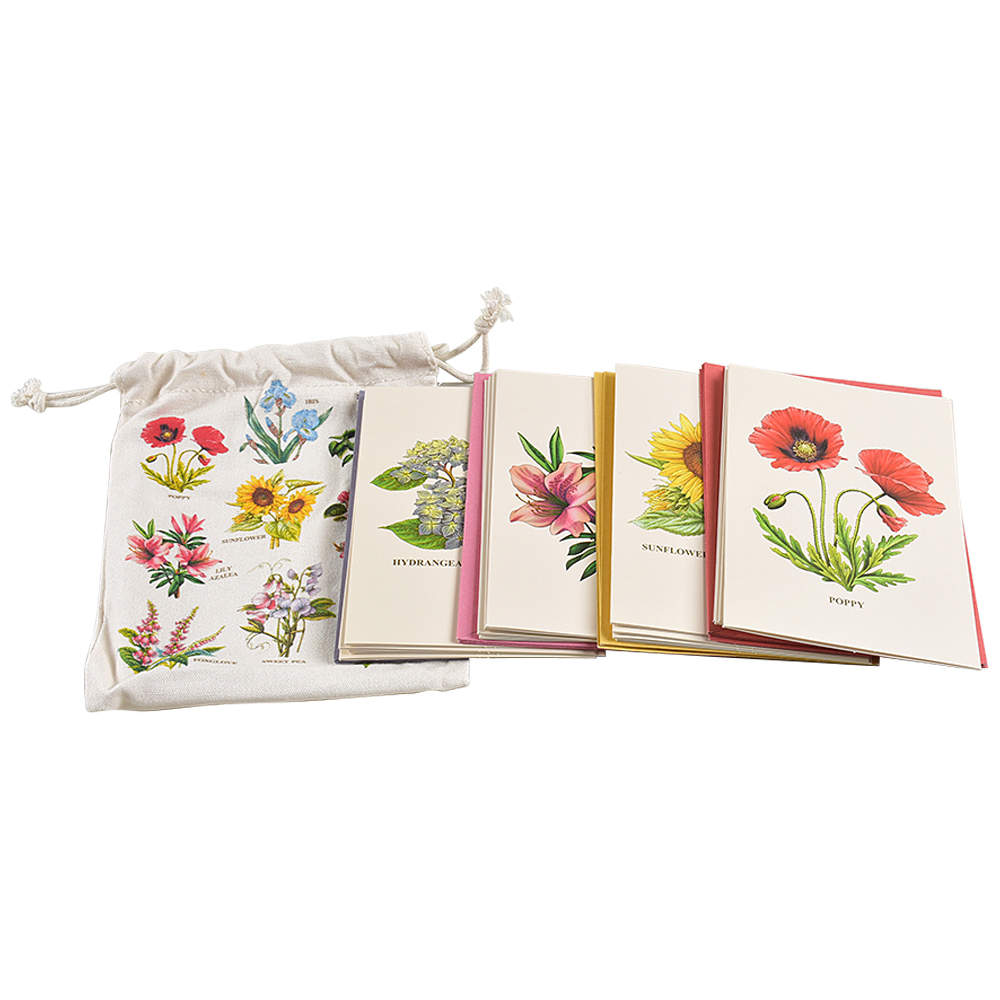 Botanic Garden Note Card Set w/Canvas Bag (16 Cards & Envelopes) by Portmeirion-1