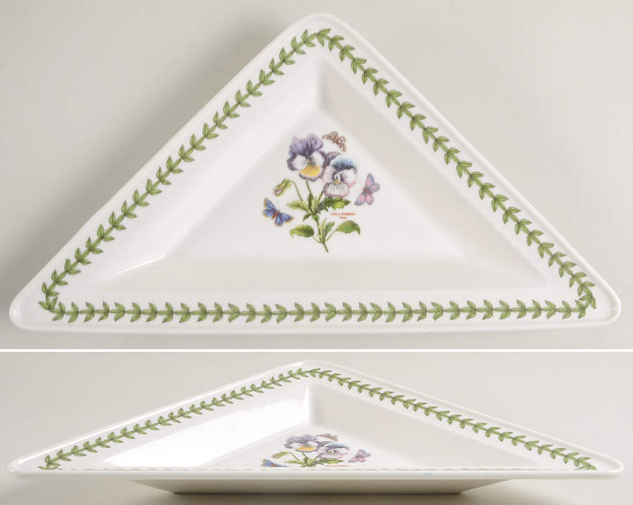 Botanic Garden 10" Triangular Plate-Part of Entertainment Set by Portmeirion-1
