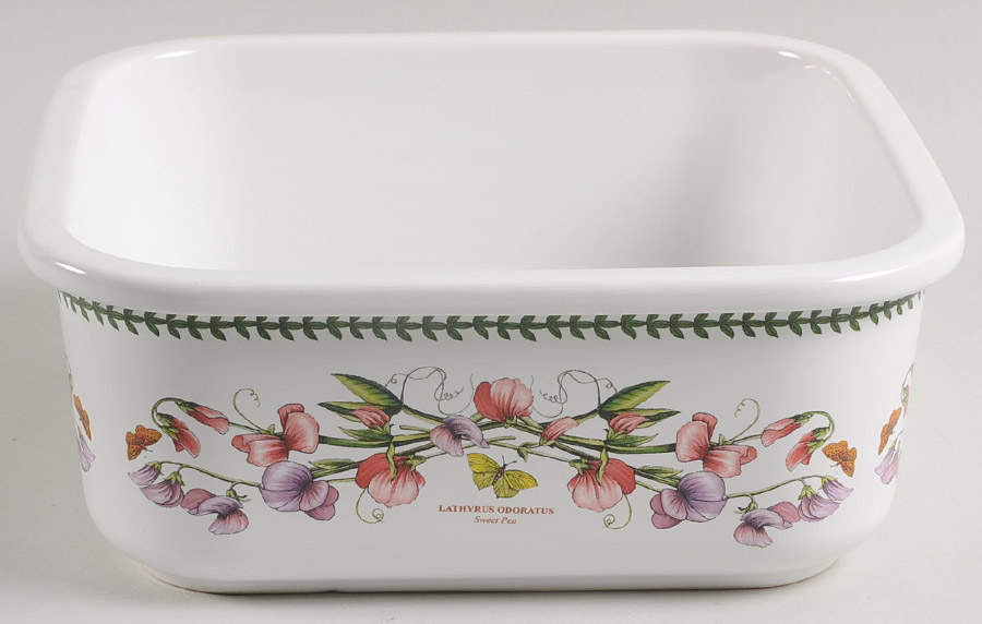 Botanic Garden Square Food Storage Container & Plastic Lid by Portmeirion-1