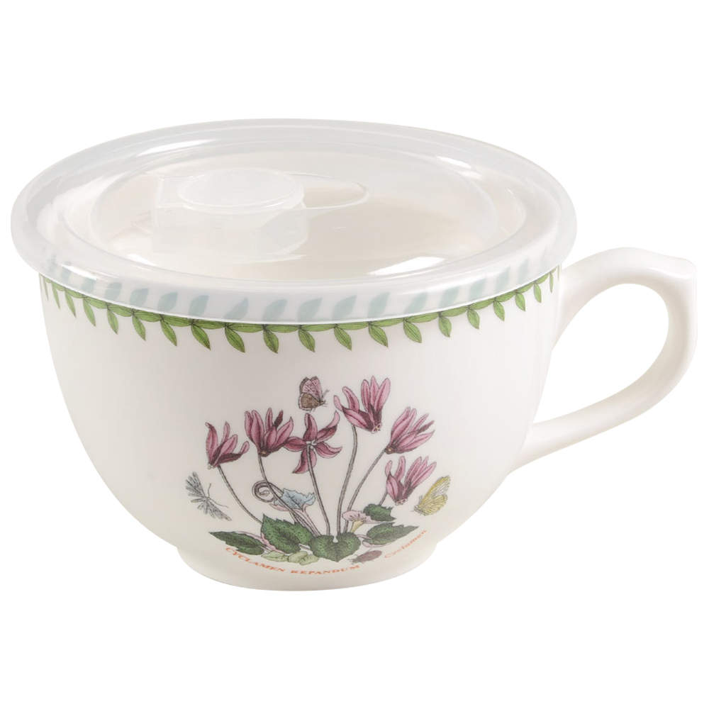 Botanic Garden Jumbo Cup w/Laurel Design & Lid by Portmeirion-1