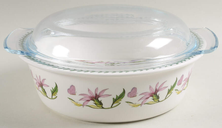 Botanic Garden 2 Qt Round Cov Casserole & Glass Lid (Fire&Ice) by Portmeirion-1