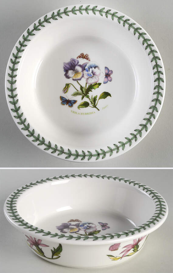 Botanic Garden 7" Round Pie Baking Plate Fire & Ice by Portmeirion-1