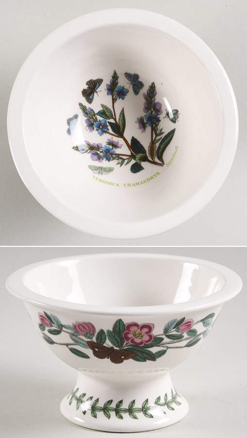 Botanic Garden Sovereign Shape Rim Footed Sorbet aka Potpourri by Portmeirion-1
