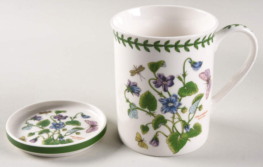 Botanic Garden Mug & Green Band Coaster Set by Portmeirion-1