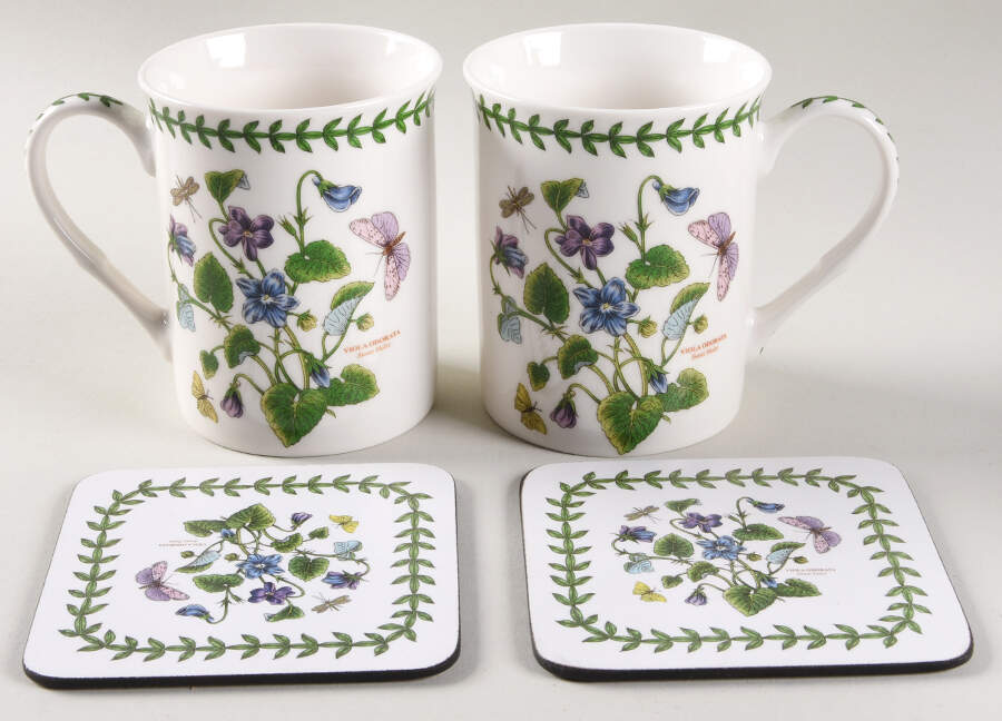 Botanic Garden Mug & Square Coaster Set (2 each) by Portmeirion-1