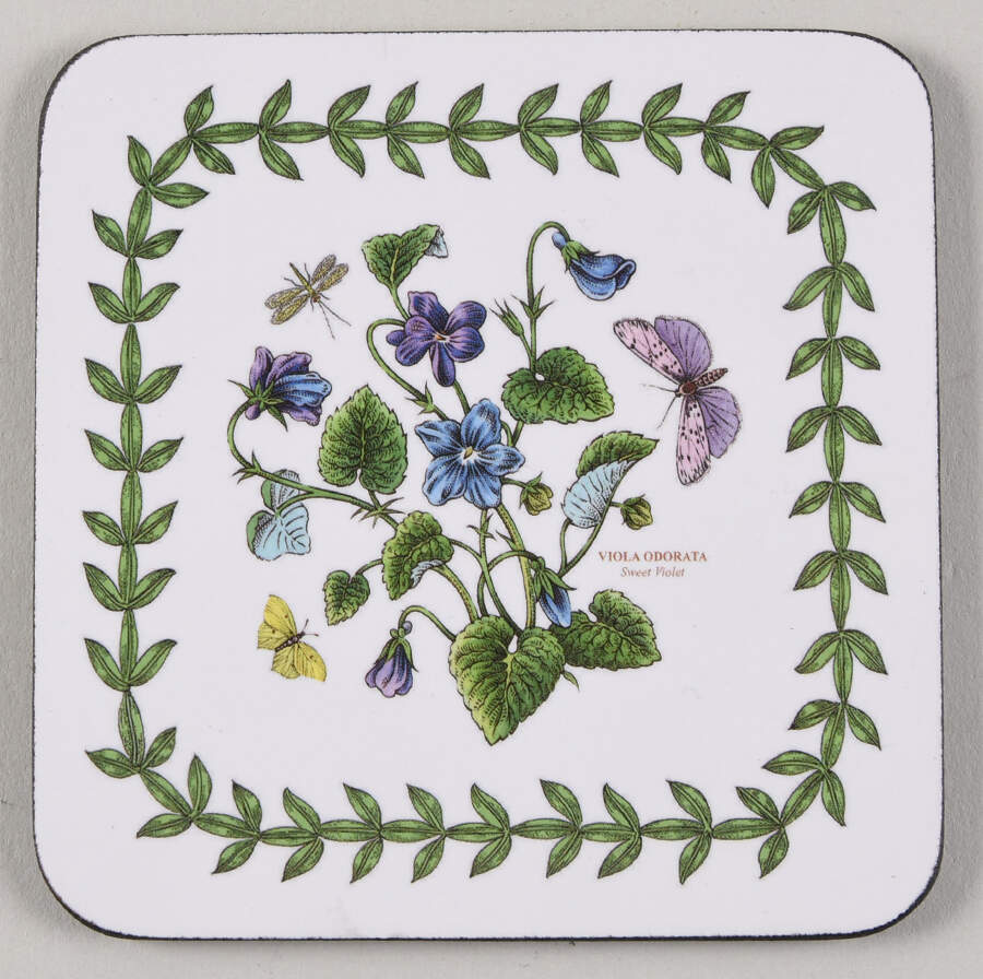 Botanic Garden Square Coaster Cork Back (For Mug & Coaster Set) (MUG68S) by Portmeirion-1