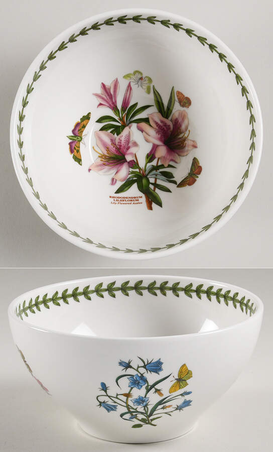 Botanic Garden 6 1/2" Stacking Bowl W/50th Anniversary Backstamp by Portmeirion-1