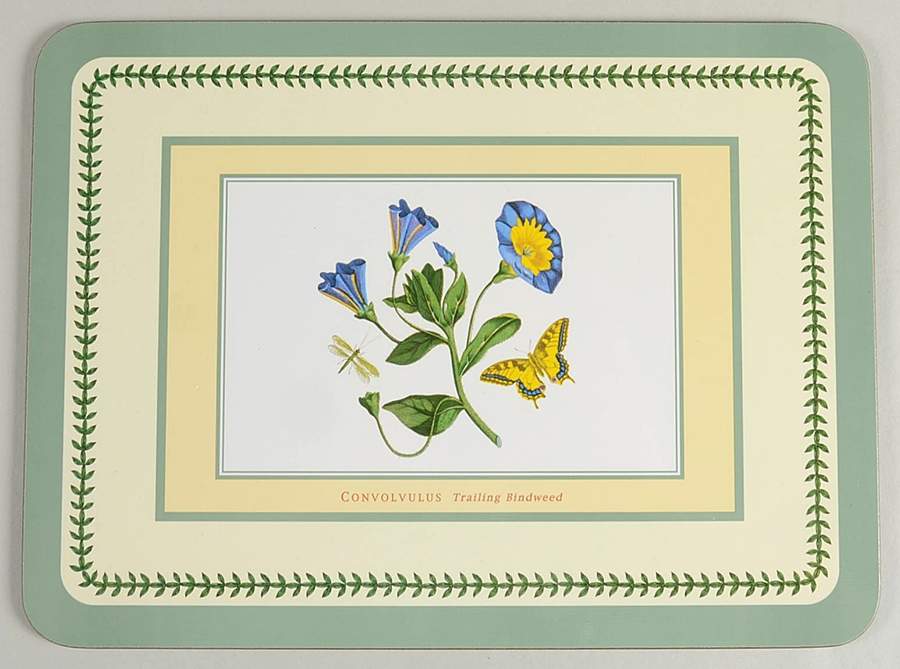 Botanic Garden Small Green Border Corkboard Placemat by Portmeirion-1