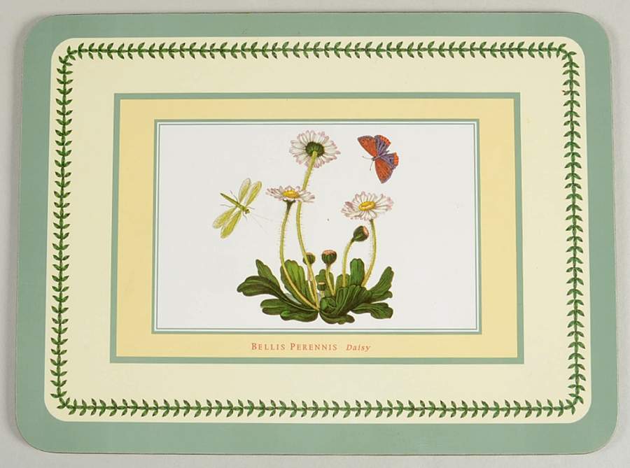 Botanic Garden Small Green Border Corkboard Placemat by Portmeirion-1