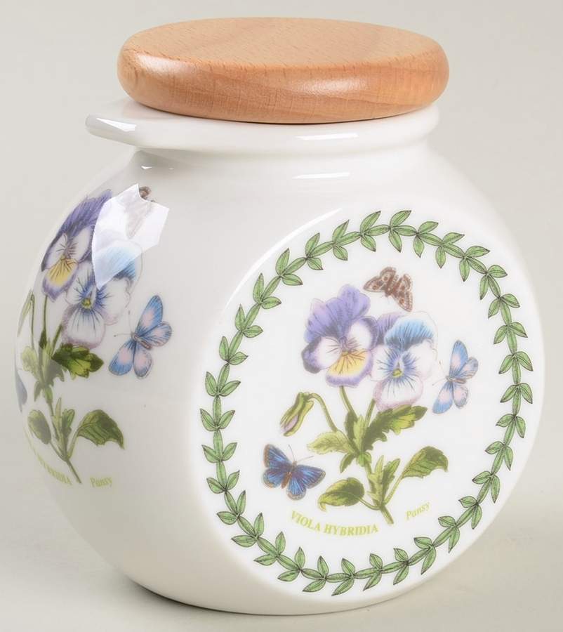 Botanic Garden 4" Grip Spice Jar with Wood Lid by Portmeirion-1