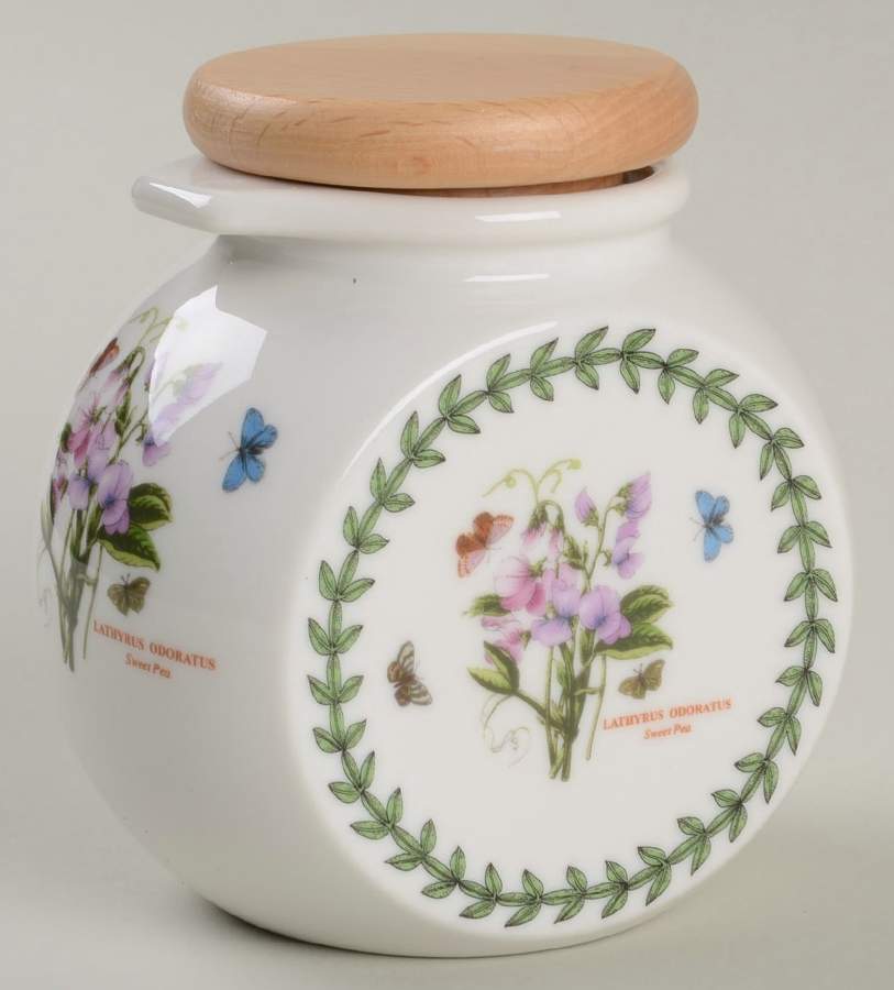 Botanic Garden 4" Grip Spice Jar with Wood Lid by Portmeirion-1