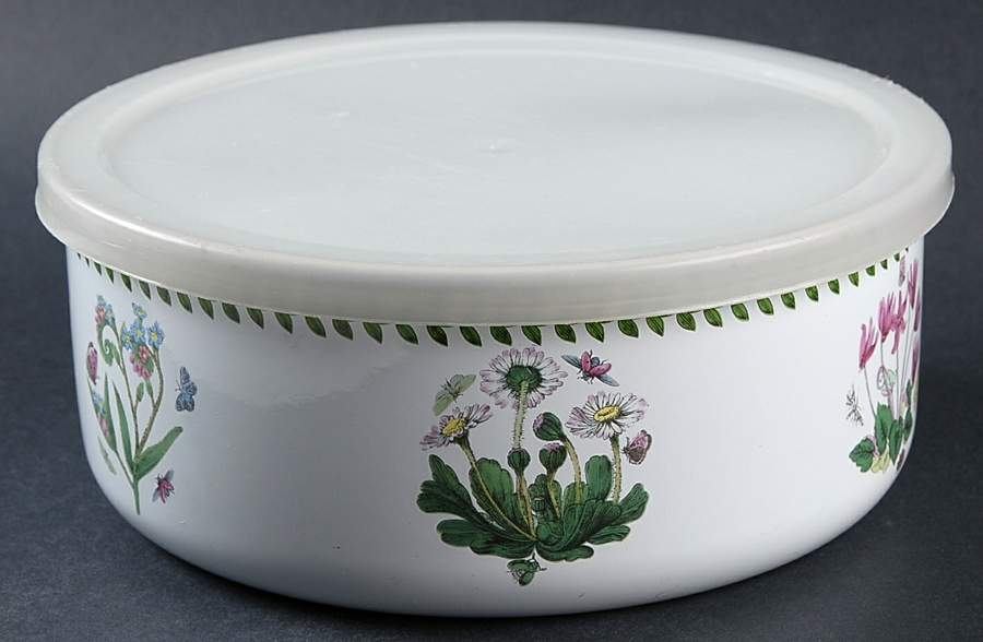 Botanic Garden 71/4" Metal Bowl W/Plastic Lid by Portmeirion-1
