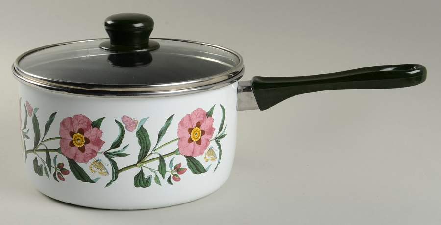 Botanic Garden 3.5qt Metal Covered Saucepan W/Glass Lid by Portmeirion-1