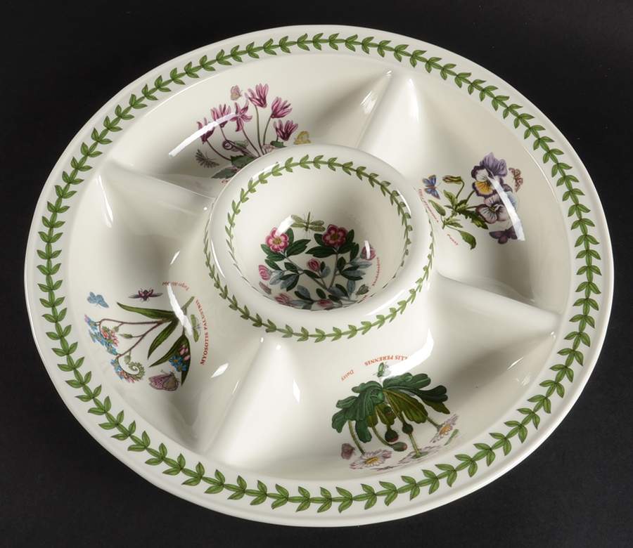 Botanic Garden 1 Pc Chip & Dip with 5 Sections by Portmeirion-1
