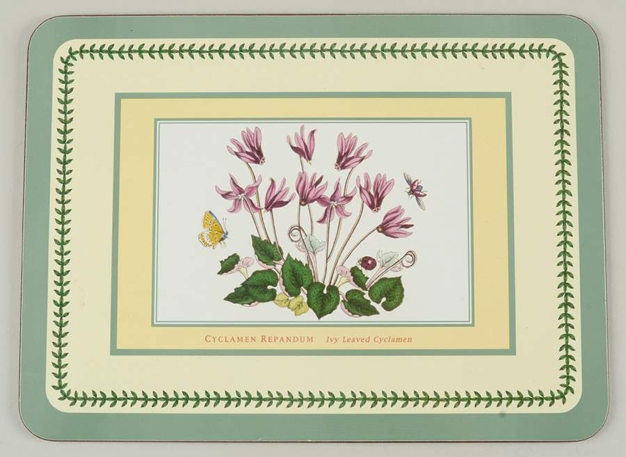 Botanic Garden Small Green Border Corkboard Placemat by Portmeirion-1