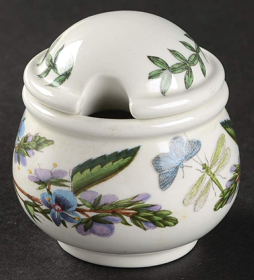 Botanic Garden Condment/Mustard Pot & Lid by Portmeirion-1