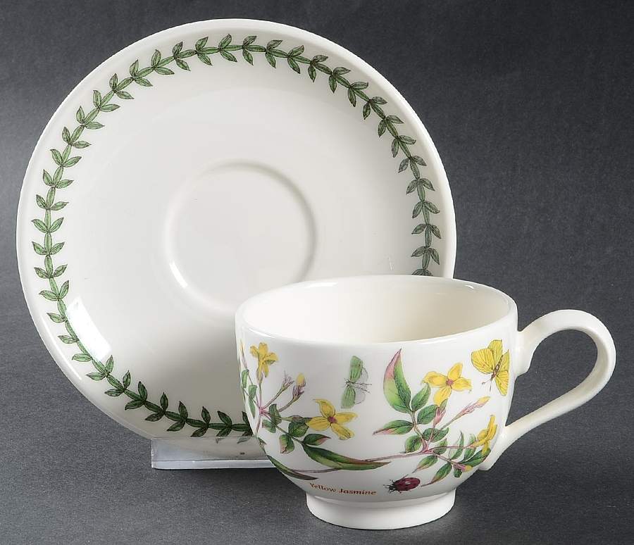 Botanic Garden Traditional Footed Cup & Saucer Set by Portmeirion-1