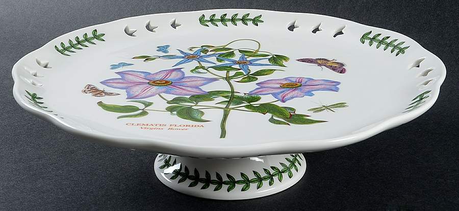 Botanic Garden 10" Pierced Cake Plate by Portmeirion-1