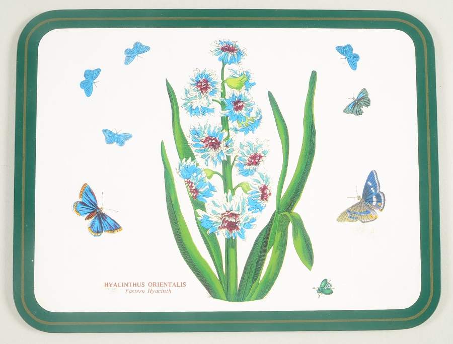Botanic Garden 10" Rectangular Corkboard Placemat w/Green Border by Portmeirion-1