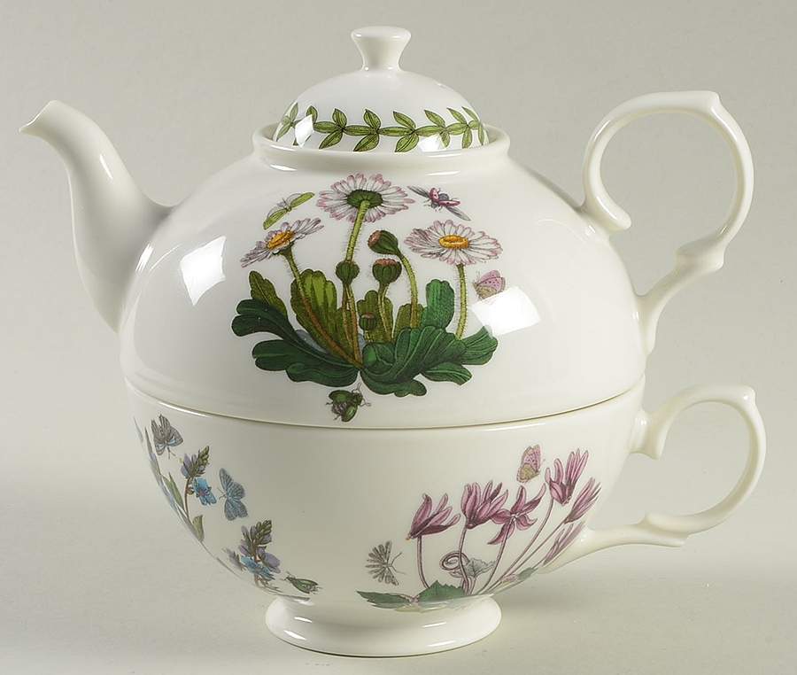 Botanic Garden Individual Teapot & Lid w/Cup by Portmeirion-1