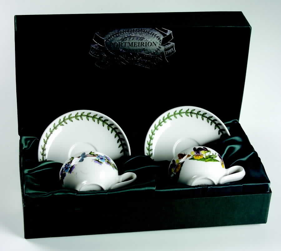 Botanic Garden 25th Anniversary Espresso Cup & Saucer - Set of 2 by Portmeirion-1