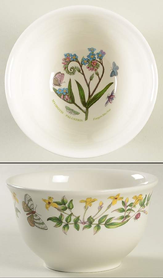 Portmeirion Botanic Garden 5-Piece Accent Bowl Set - Porcelain Square Handled Plate & 4 Bowls - View #9