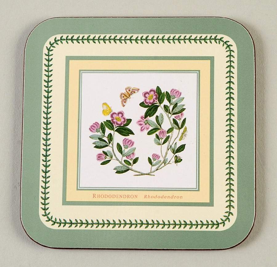Botanic Garden Square Corkback Coaster by Portmeirion-1