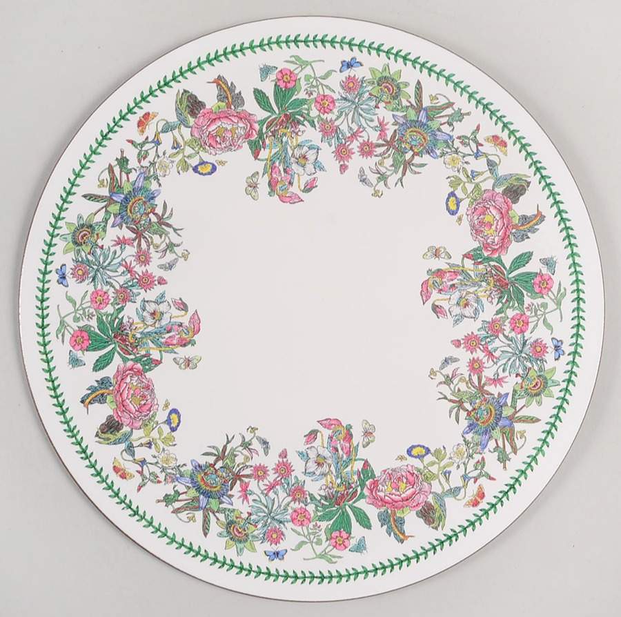 Botanic Garden Round Placemat with Cork Back by Portmeirion-1