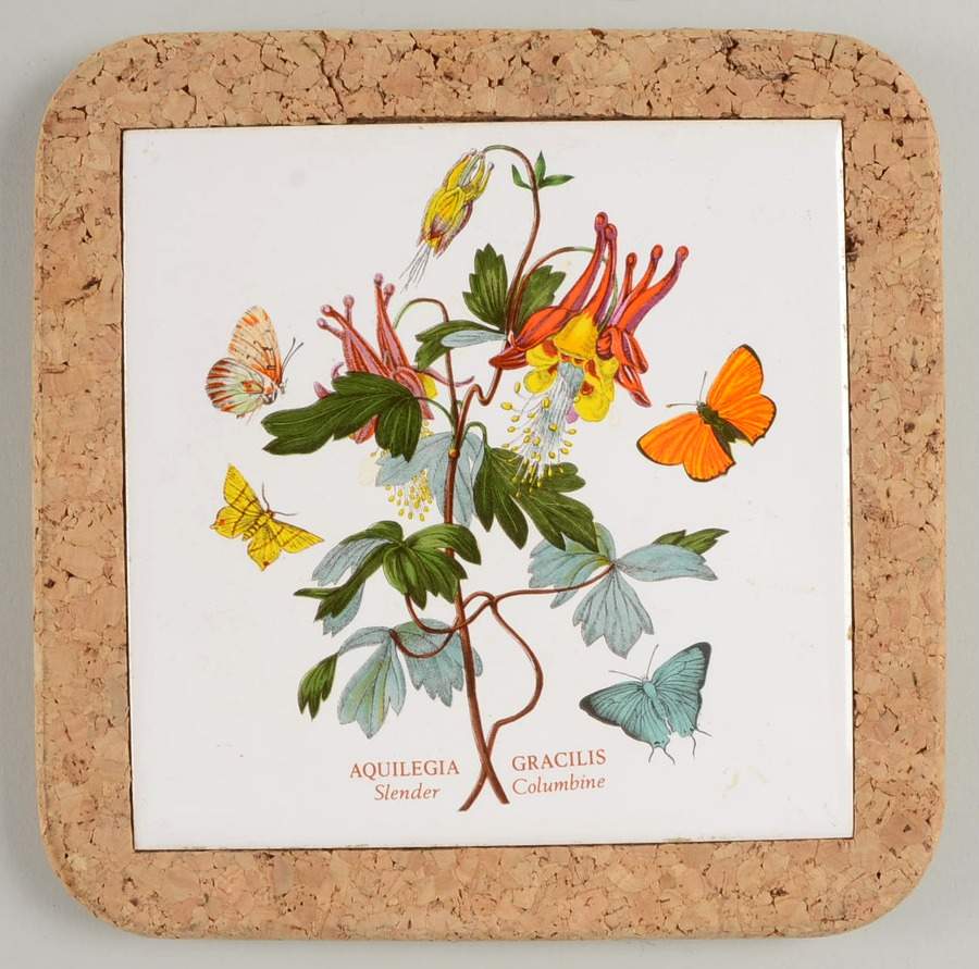 Botanic Garden 7" Square Cork Back Trivet by Portmeirion-1