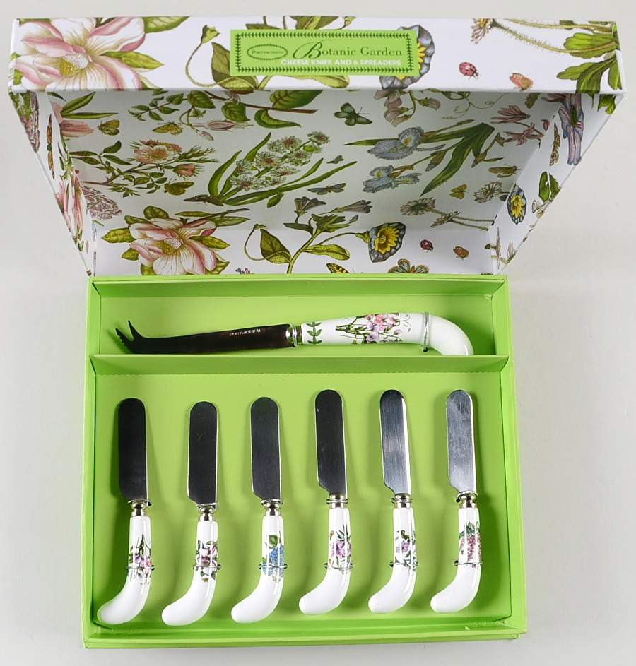 Botanic Garden (7 Pc Motif) Cheese Knife & Spreader Set by Portmeirion-1