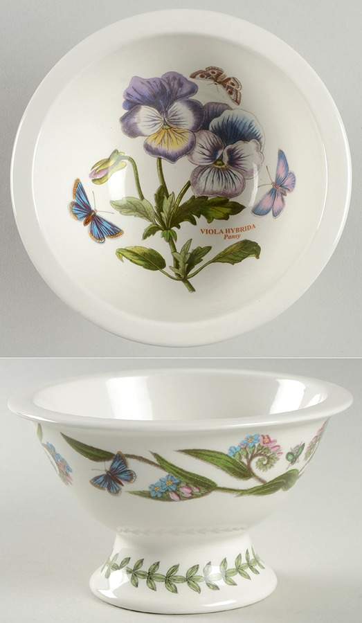 Botanic Garden Sovereign Shape Rim Footed Sorbet aka Potpourri by Portmeirion-1