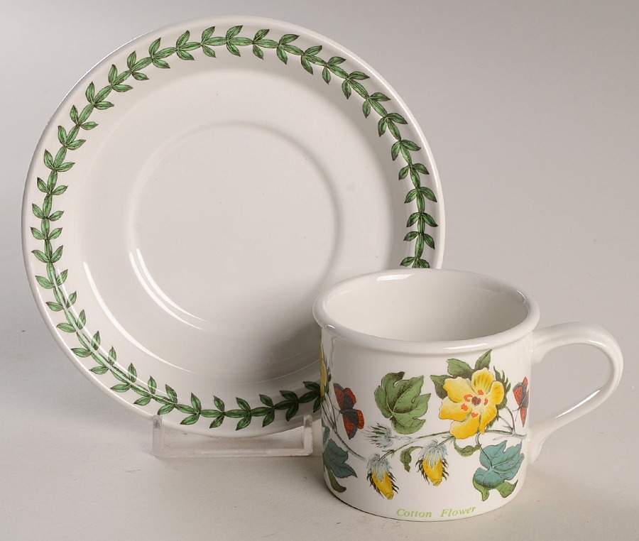 Botanic Garden Flat Demitasse Cup & Saucer Set by Portmeirion-1