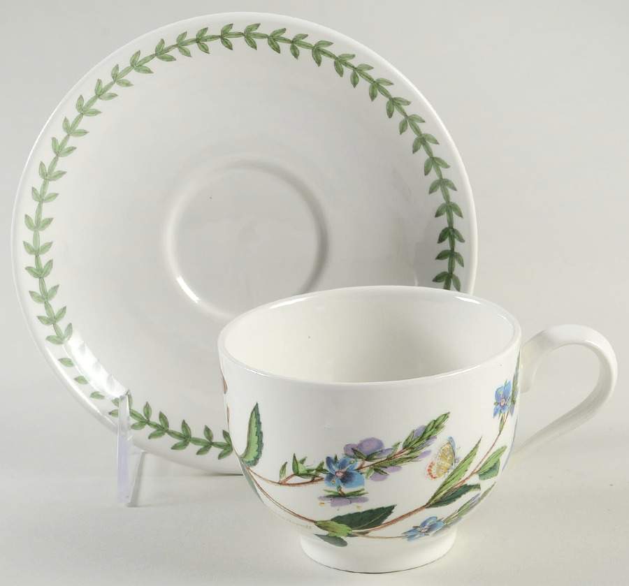 Botanic Garden Traditional Footed Cup & Saucer Set by Portmeirion-1
