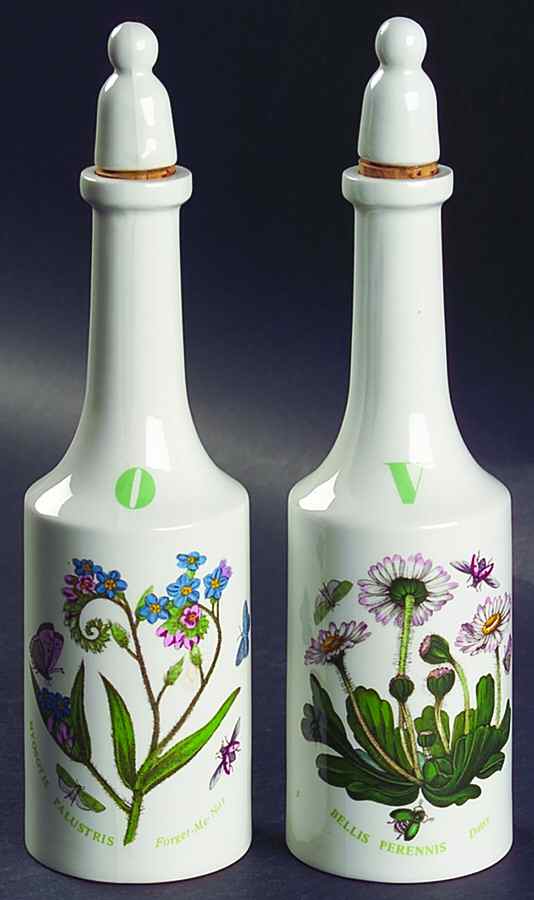 Botanic Garden Vinegar and Oil Set with Stoppers by Portmeirion-1