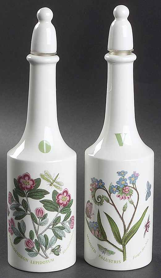 Botanic Garden Vinegar and Oil Set with Stoppers by Portmeirion-1