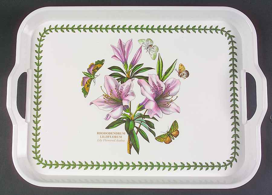 Botanic Garden 17" Rectangular Handled Serving Melamine Tray by Portmeirion-1