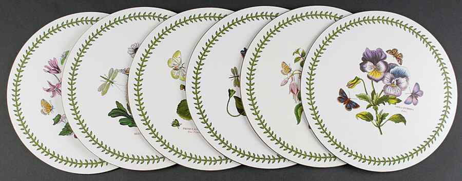 Botanic Garden Round Placemat with Corkback -  Set of 6 by Portmeirion-1