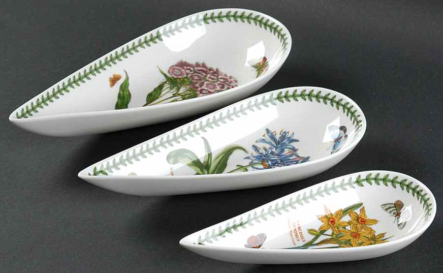 Botanic Garden Petal Dish (Set of 3 Motifs & Sizes) by Portmeirion-1